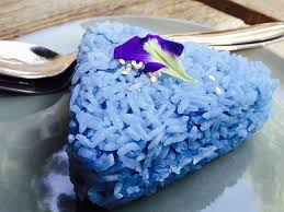 blue pea flower rice